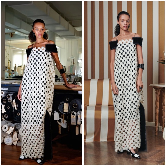 Like new Tory Burch WOOL GUIPURE EMBELLISHED DRESS $2,198 4 - Picture 3 of 14